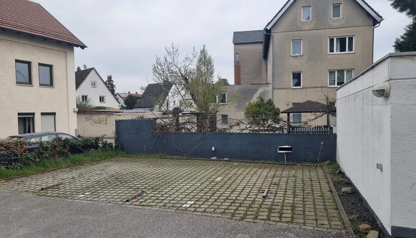 Stellplatz  nahe Hbf Landshut mit Parkpfosten geschützt und 24/7 nutzbar