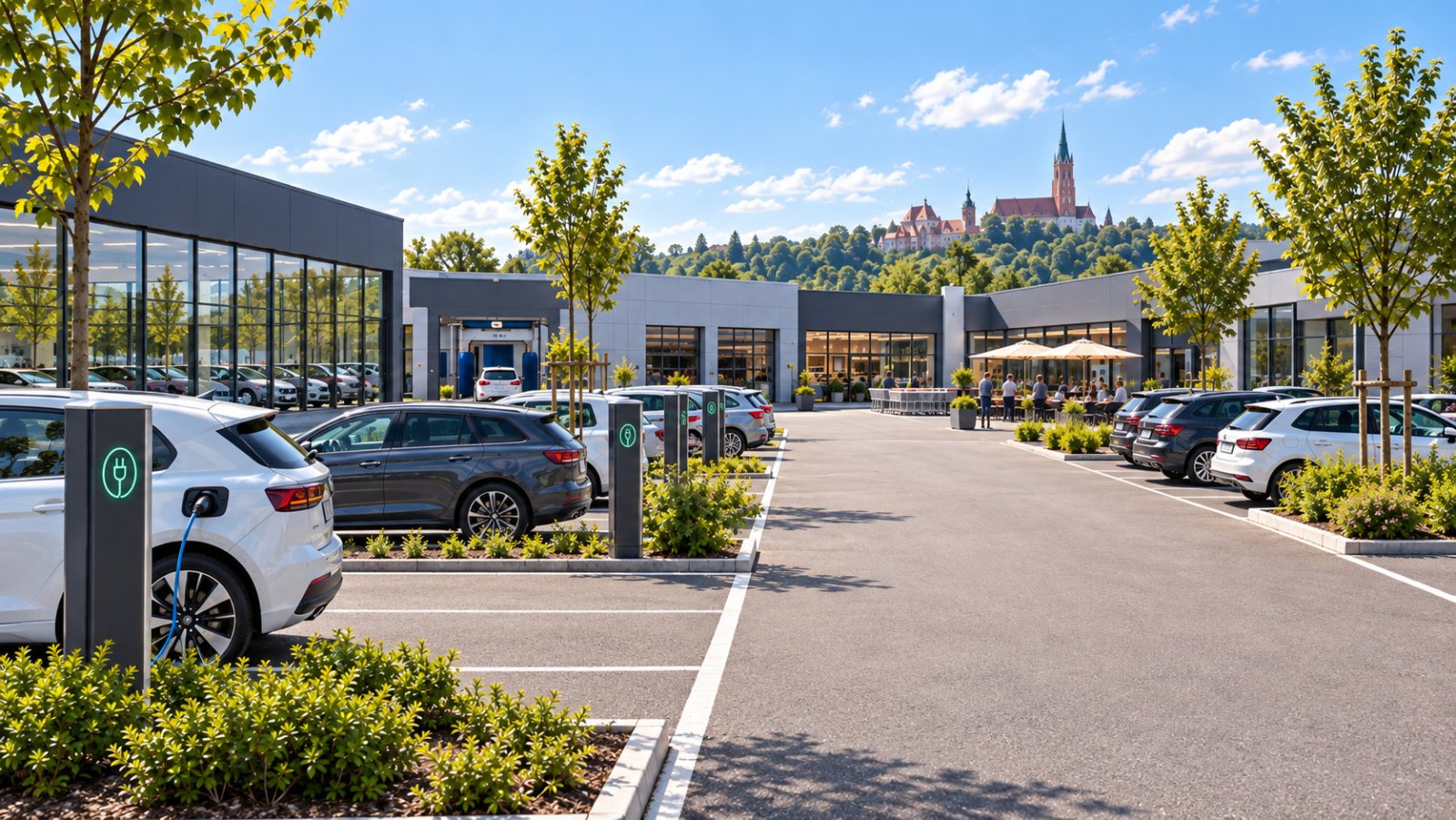 Stellplätze mit Potenzial für Elektromobilität in guter Gewerbelage nahe dem Hauptbahnhof Landshut